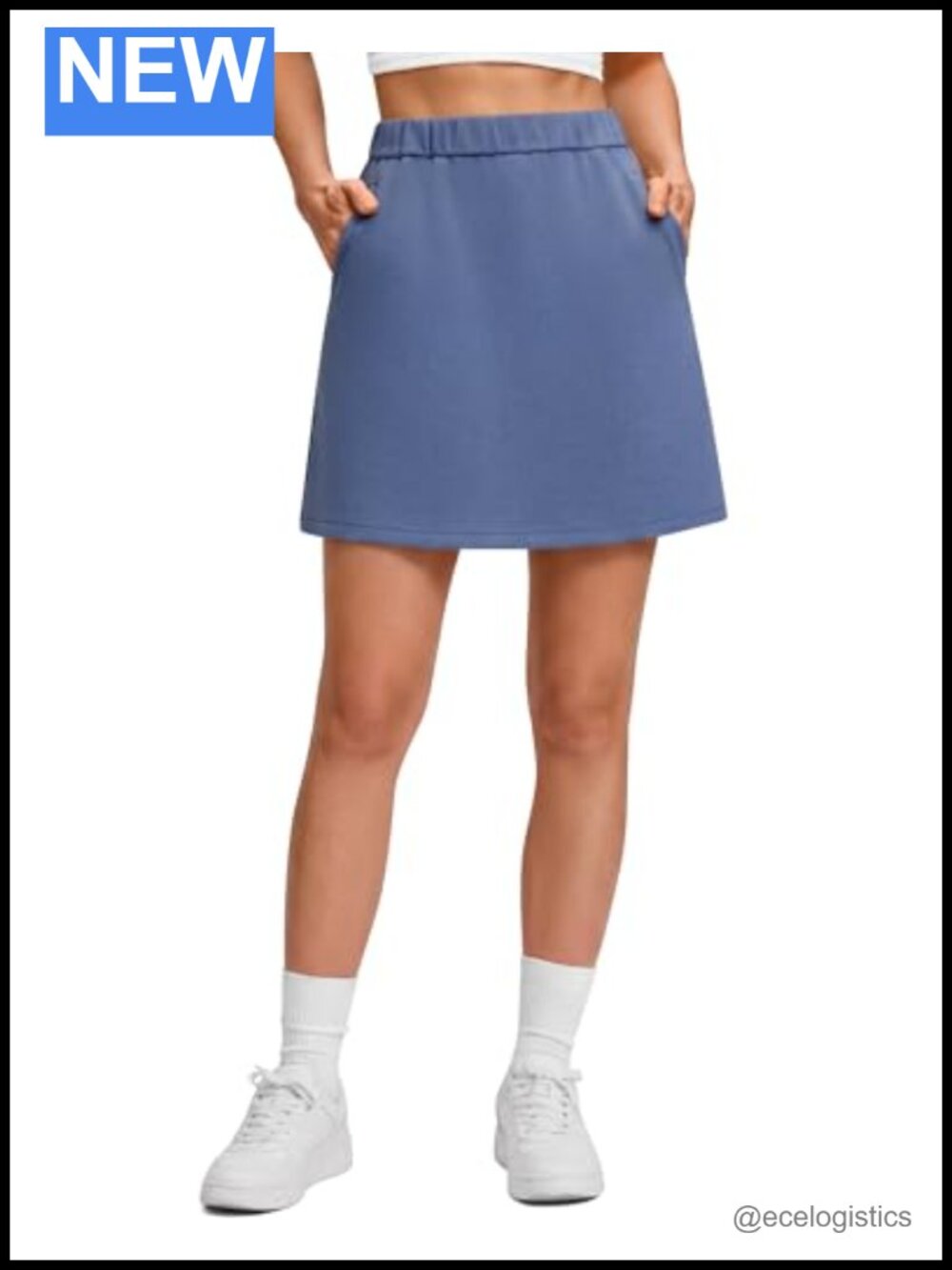 Women's Modal A-Line Skirt with Pockets, Elastic Waistband, Summer Casual